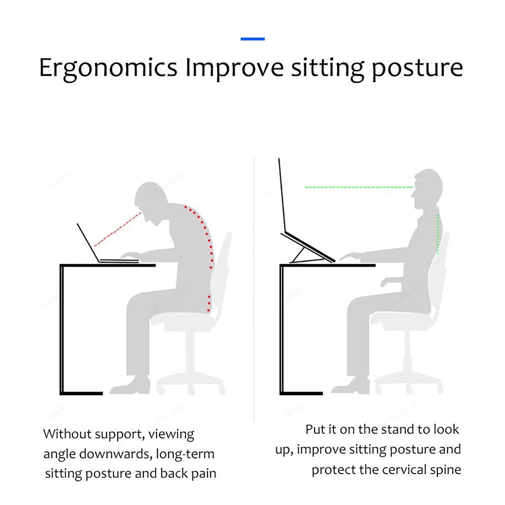 Support Pliable Réglable pour Ordinateur Portable – Refroidissement & Ergonomie - Image 5