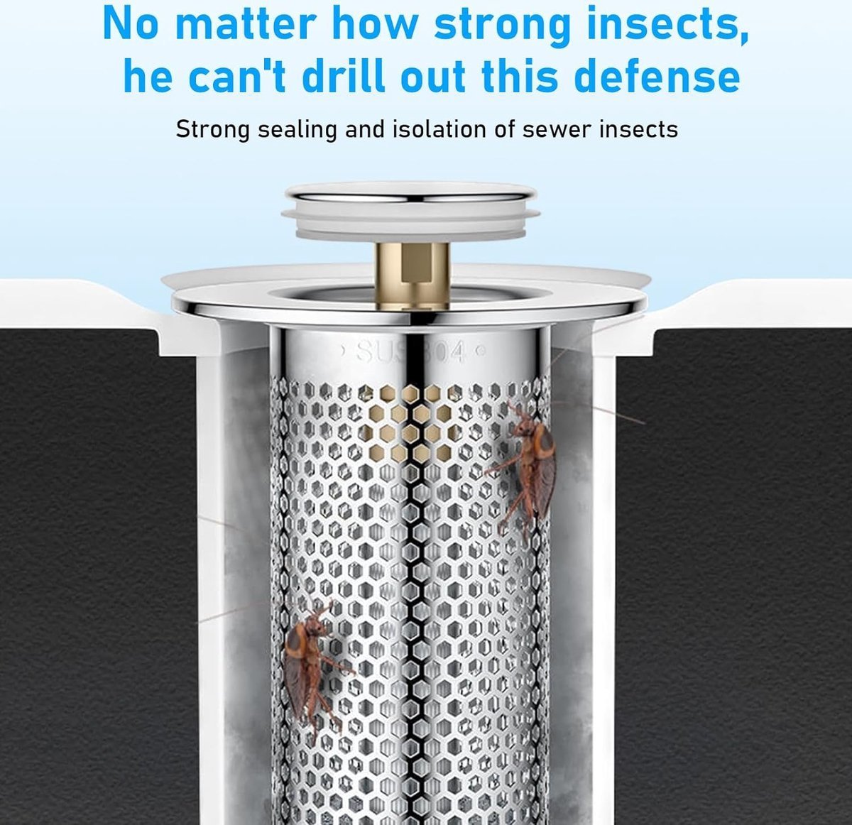 Bouchon / Filtre d’Évier Inoxydable – Lot de 3 Pièces - Image 7